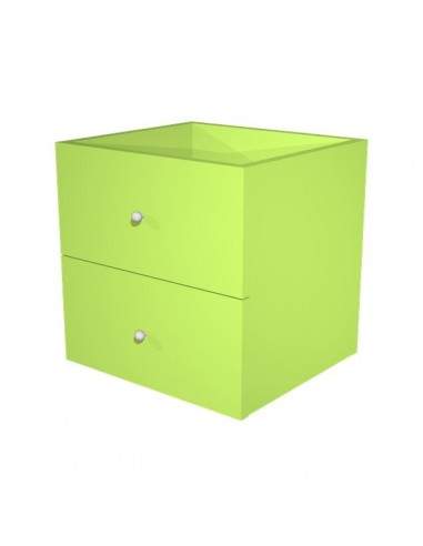 Coppia cassetti per Libreria caselle Maxicube Artexport - 32,5x28,8x32,5 cm - verde neon -  2c MaxC/V Artexport - 2