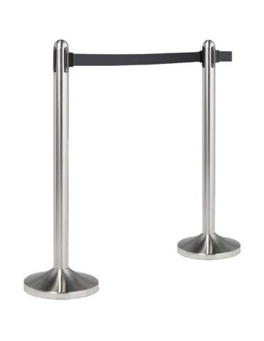 Colonnina separa code Securit - acciaio - nero - RS-RT-RVS-BL-SET Securit - 3