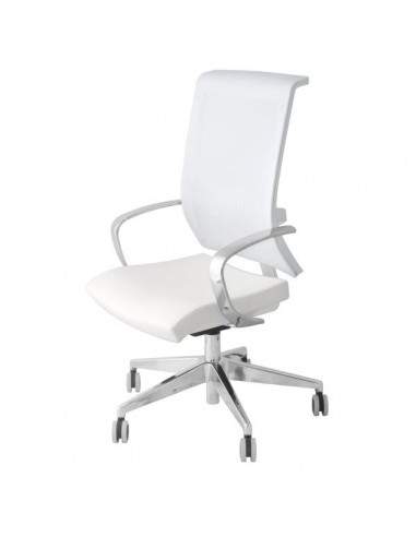 Sedia semidirezionale ergonomica GALATEA UNISIT - similpelle - cromato - BIANCO - GTJB/KQ UNISIT - 3