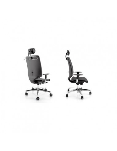 Sedia semidirezionale ergonomica NEWAIR UNISIT - pelle - NERO - NWNAP/PN UNISIT - 3