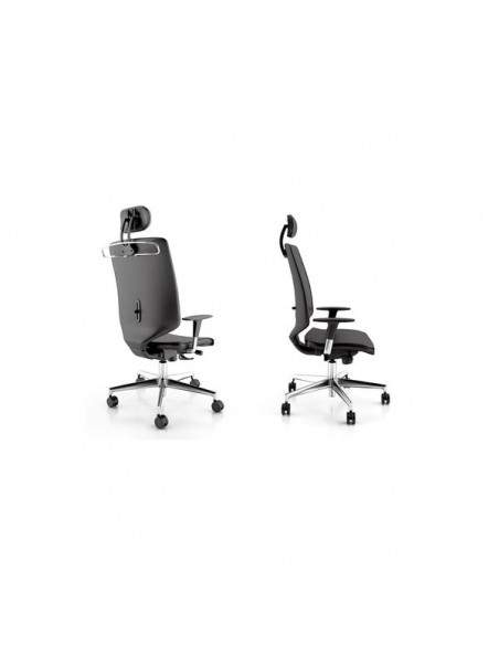 Sedia semidirezionale ergonomica NEWAIR UNISIT - pelle - NERO - NWNAP/PN UNISIT - 3