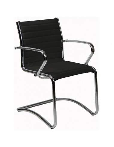 Sedia visitatore Rimini  UNISIT - pelle - NERO - PNV/PN UNISIT - 2