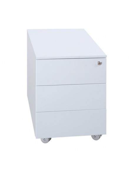 Cassettiere in metallo su ruote Kubo - 3 cassetti - 40x59x55 cm - bianco - 3903 B Kubo - 2