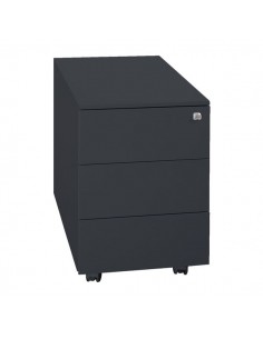 Cassettiere in metallo su ruote Kubo - 3 cassetti - 40x59x55 cm - nero - 3903 N Kubo - 1 2