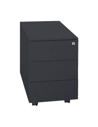 Cassettiere in metallo su ruote Kubo - 3 cassetti - 40x59x55 cm - nero - 3903 N Kubo - 2
