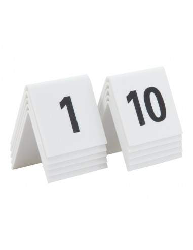 Segnaposto set da n° 1 a n° 10 Securit TN-1-10-WT (conf.10)