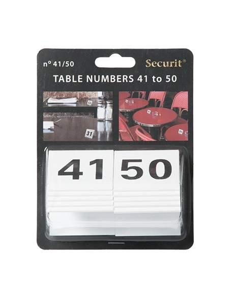 Segnaposto set da n° 41 a n° 50 Securit TN-41-50-WT (conf.10)