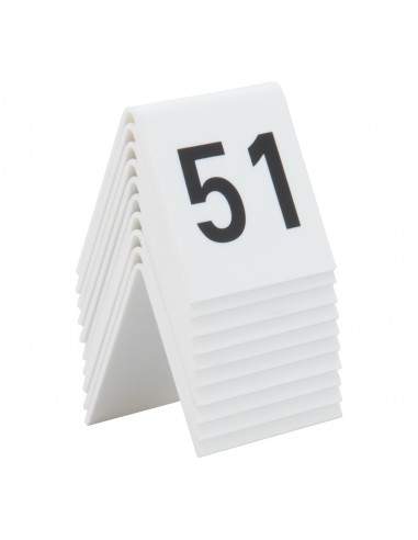 Segnaposto set da n° 51 a n° 60 Securit TN-51-60-WT (conf.10)