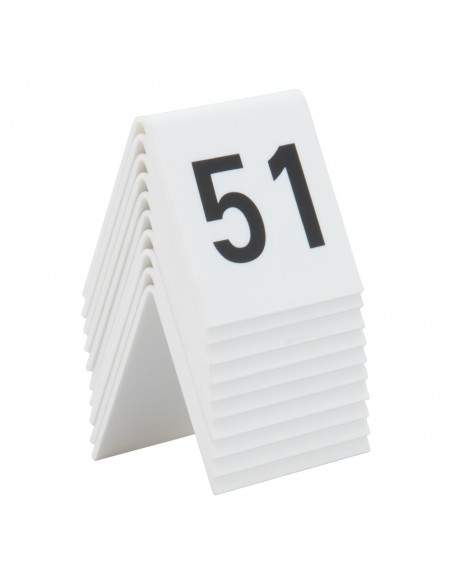 Segnaposto set da n° 51 a n° 60 Securit TN-51-60-WT (conf.10)