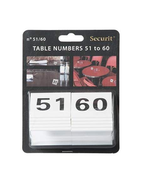 Segnaposto set da n° 51 a n° 60 Securit TN-51-60-WT (conf.10)