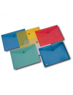 Busta Con Bottone Pull Giallo 21X29.7Cm - 00111306 - (conf. 5) King Mec - 1