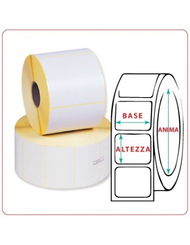 Etichette adesive in rotoli - f-to. 47X24 mm (bxh) - Vellum My Label - 1