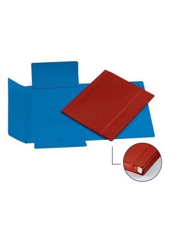 Cartellina 3 Lembi C/Elastico Fibrone 27X37Cm Rosso 75 Cdg - CG0075FEXXXAC02 - (conf. 5) CARTIERE DEL GARDA - 1