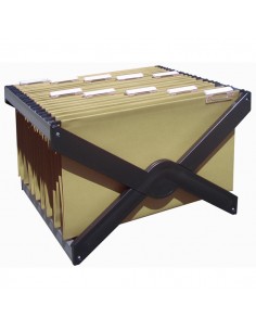 Supporto Per Cartelle Sospese Luxor Con 10 Cartelle 39Cm Avana - LUXOR 4 AV 10P1 Bertesi - 1