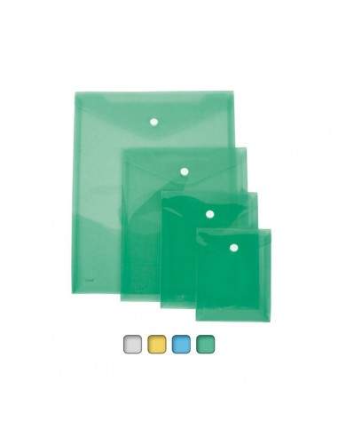 Busta Con Bottone A4-Vert. 23,5X32Cm Colori Assortiti Lebez - 80197 - (conf. 12) Lebez - 1