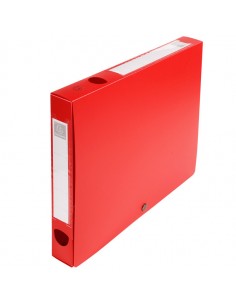 Scatola Archivio Box Con Bottone Rosso F.To 25X33Cm D 40Mm Exacompta - 54635E Exacompta - 1