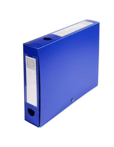 Scatola Archivio Box Con Bottone Blu F.To 25X33Cm D 60Mm Exacompta - 59632E Exacompta - 1