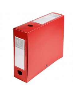 Scatola Archivio Box Con Bottone Rosso F.To 25X33Cm D 80Mm Exacompta - 59835E Exacompta - 1