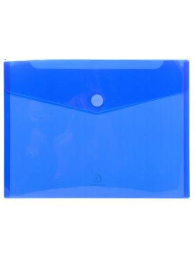 Busta A Tasca Con Velcro In Pp Blu Trasparente F.To 24X32Cm Per A4 Exacompta - 56422E - (conf. 5) Exacompta - 1