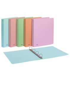 Conf. 10 Pz Raccoglitori In Ppl Favorit Pastel Colori Assortiti Formato 22X30cm 4 Anelli Tondi Dorso 30 mm Favorit - 1