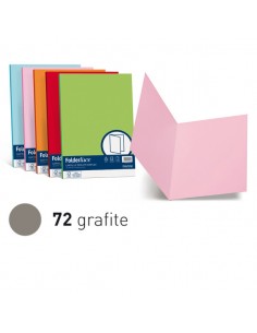 Conf. 50 Cartelline Semplici Luce 200Gr 25X34Cm Grafite Favini - A504664 Favini - 1