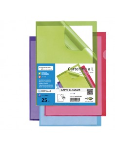 Conf. 25 Cartelline A L Azzurro Capri 61 Color Sei Rota - 26316103 Sei Rota - 1