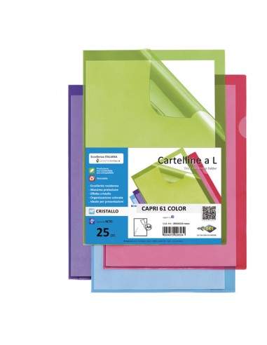 Conf. 25 Cartelline A L Rosso Capri 61 Color Sei Rota - 26316112 Sei Rota - 1