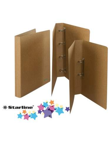 Raccoglitore 22X32Cm 4 Anelli D.30 Sole Fsc Cartone Eco Starline - FMQCAECO01-30AV - (conf. 2) STARLINE - 1