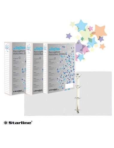 Raccoglitore Kingshow 25 A4 4D Bianco 22X30Cm Personalizzabile Starline - 040208bi STARLINE - 1