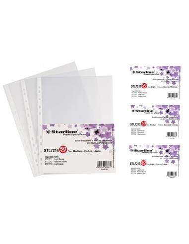 Conf. 50 Buste Forate 22X30 Liscio Light Starline - 662204stl