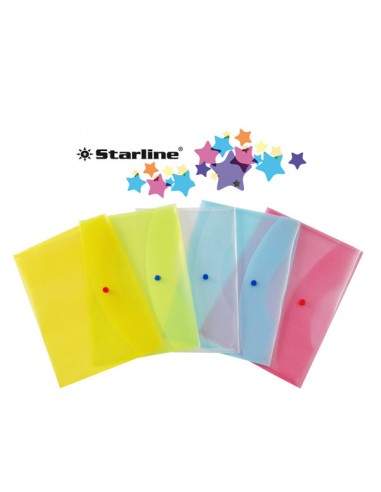 Busta Con Bottone 22X30Cm Colori Ass. Starline - 030025as - (conf. 5) STARLINE - 1