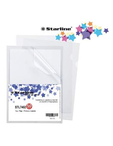 Conf. 50 Cartelline A L 22X30Cm Liscio Top Starline - 662319stl STARLINE - 1