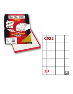 Etichetta Adesiva C/522 Bianca 100Fg A4 35X59Mm (30Et/Fg) Markin - 210C522 Markin - 1