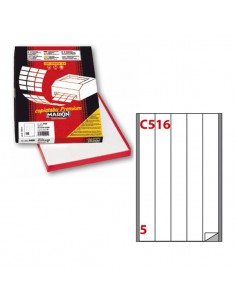 Etichetta Adesiva C/516 Bianca 100Fg A4 40X297Mm (5Et/Fg) Markin - 210C516 Markin - 1