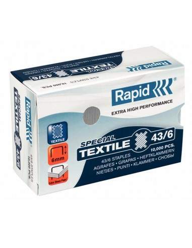 Scatola 10.000 Punti Special Textile Rapid 43/6 - 24872200 Rapid - 1