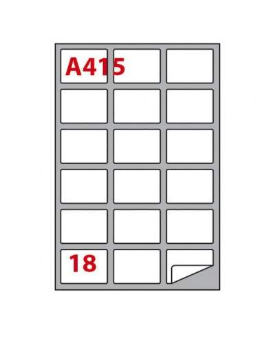 Etichetta Adesiva A/415 Bianca 100Fg A4 63,5X46,6Mm (18Eti/Fg) Markin - 210A415 Markin - 1