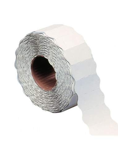 Rotolo 1000 Etichette 26X16Mm Bianche Permanenti A Onda Markin - 3502616PER - (conf. 16) Markin - 1