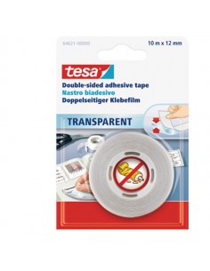 Nastro Biadesivo 10Mtx12Mm Trasparente (Bls 64-621) Tesa - 64621-00000-04 Tesa - 1