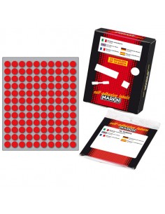 Etichetta Adesiva Rosso Tonda Ø10Mm (10Fogli X 120Etichette) Markin - 10004RO Markin - 1