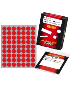 Etichetta Adesiva Rosso Tonda Ø14Mm (10Fogli X 63Etichette) Markin - 10005RO Markin - 1