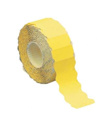 Rotolo 1500 Etichette 26X12Mm Giallo Fluo Permanenti A Onda Markin - 3502612GI - (conf. 16) Markin - 1