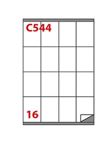 Etichetta Adesiva C/544 Bianca 100Fg A4 72X53Mm (16Et/Fg) Markin - 210C544 Markin - 1