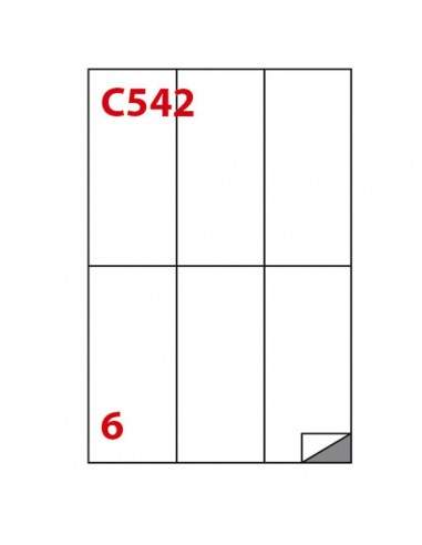 Etichetta Adesiva C/542 Bianca 100Fg A4 70X148Mm (6Et/Fg) Markin - 210C542 Markin - 1