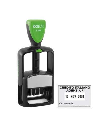 Timbro Office S360 Datario Personalizzabile Autoinchiostrante 30X45Mm Colop - S360 Colop - 1