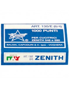 Scatola 1000 Punti Zenith 130/E S100 (6/4) In Acciaio Naturale - 0311301431 - (conf. 100) Zenith - 1
