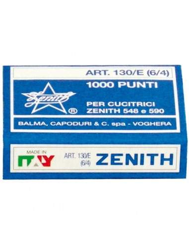 Scatola 1000 Punti Zenith 130/E S100 (6/4) In Acciaio Naturale - 0311301431 - (conf. 100) Zenith - 1