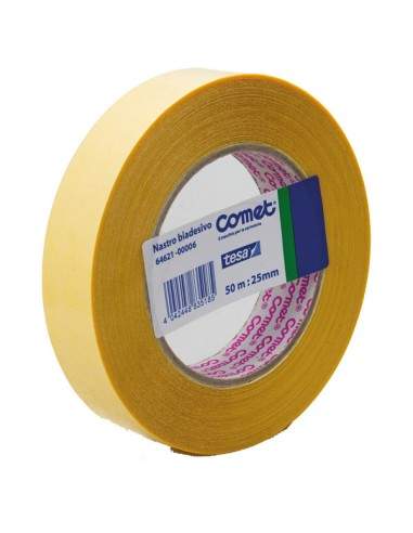 Nastro Biadesivo 50Mtx25Mm Trasparente 64-621 Comet - 64621-00006-00 - (conf. 6) Comet - 1