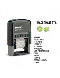 Timbro Printy Eco 4822 Polinome 12 Diciture 4Mm Autoinchiostrante Trodat - 74051. Trodat - 1