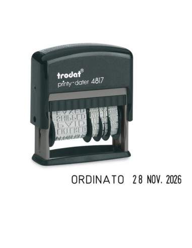 Timbro Printy Eco 4817 Datario+ Polinomio 3,8Mm Autoinchiostrante Trodat - 80363. Trodat - 1