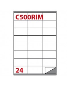 Etichetta Adesiva C/500 Bianca Rimov. 100Fg A4 70X36Mm (24Et/Fg) Markin - 210C500RIM Markin - 1
